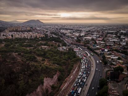 Tráfico en el municipio Tlalnepantla de Baz, en Estado de México, el 10 de junio de 2022.