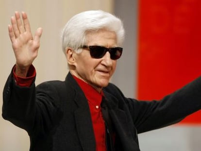 Alain Resnais, durante el homenaje que recibi&oacute; en 2009 en el Festival de Cannes.