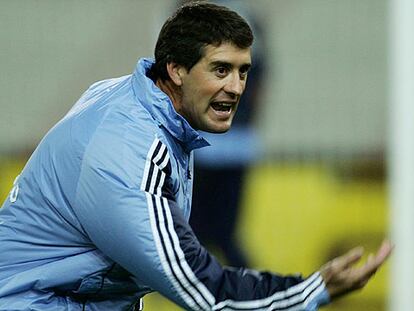 Juan Ramón López Caro, durante el entrenamiento de ayer en Atenas.