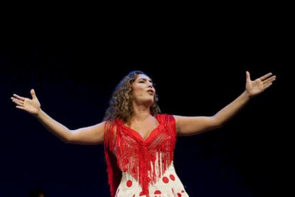 Estrella Morente, el pasado domingo en el teatro de la Maestranza de Sevilla