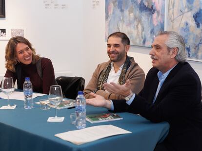 Alberto Fernández en una presentación de un libro en Madrid, el 13 de febrero.