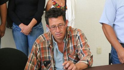 Foto de archivo de Santiago Ambrosio, presidente del comité de víctimas por la matanza en Nochixtlán.