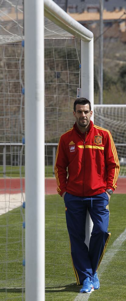 El futbolista Negredo, durante una concentración de la selección española en Las Rozas ( Madrid) . 20/0372013