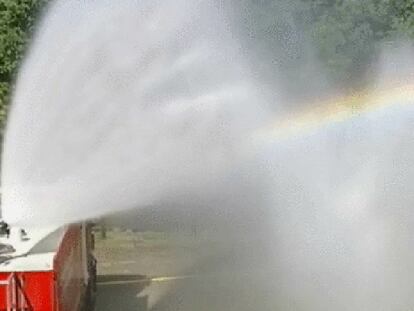 La Unidad Militar de Emergencia de Galicia ensaya la extinción de incendios