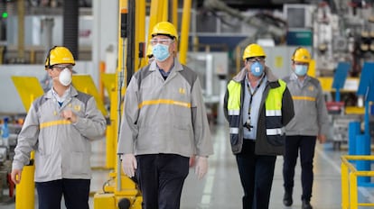 El presidente de Renault España, José Vicente de los Mozos, en una visita a la planta de Renault.