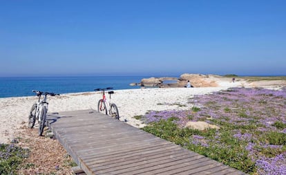 La playa de Aruttas, en Cerdeña.