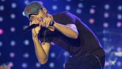 Enrique Iglesias, durante un concierto en Barcelona el pasado día 13