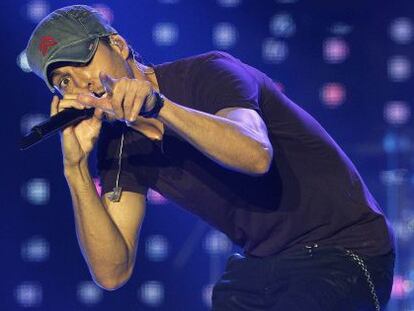 Enrique Iglesias, durante un concierto en Barcelona el pasado día 13