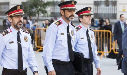 El jefe de los Mossos, Josep Lluis Trapero acude a declarar a la Audiencia Nacional.