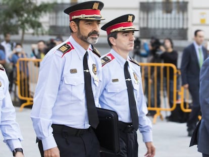 El jefe de los Mossos, Josep Lluis Trapero acude a declarar a la Audiencia Nacional.