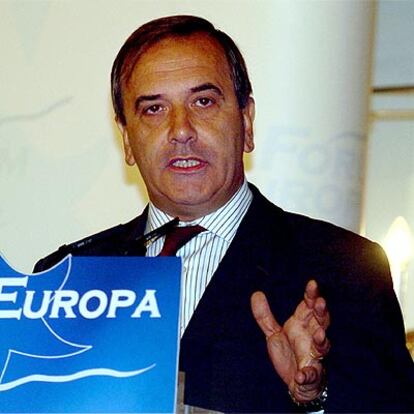 El ministro del Interior, José Antonio Alonso, durante su intervención en el Fórum Europa.