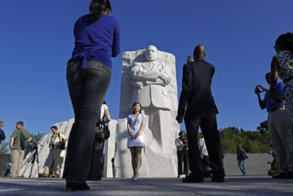 Monumento a Martin Luther King, inaugurado ayer en Washington.