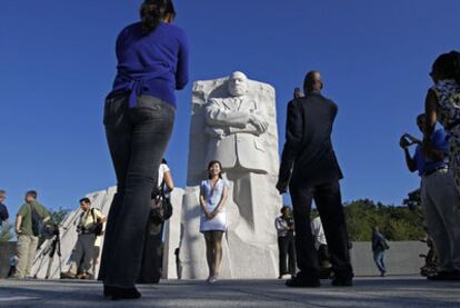 Monumento a Martin Luther King, inaugurado ayer en Washington.