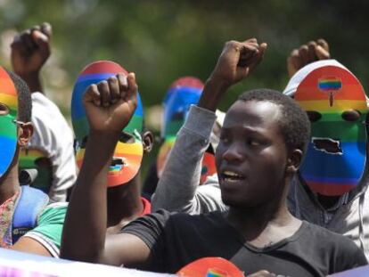 Protesta en Kenia contra la ley antihomosexual de Uganda el 10 de febrero