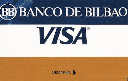 Primera tarjeta emitida por Banco de Bilbao bajo la enseña Visa