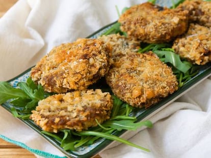 'Nuggets' vegetarianos de berenjena