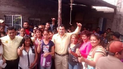 El candidato Miguel Ángel Luna durante su campaña.