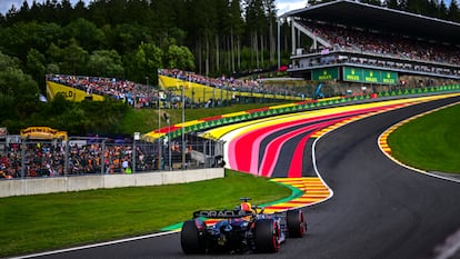 Max Verstappen durante el GP de Bélgica, en el circuito de Spa-Francorchamps este domingo.