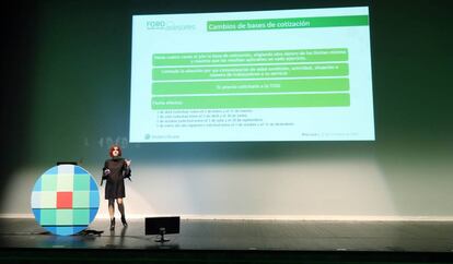 Eva María Blázquez, profesora titular de Derecho del Trabajo y de la Seguridad Social de la Universidad Carlos III, en el Foro Asesores Wolters Kluwer.