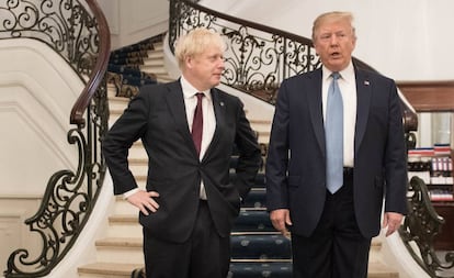Johnson y Trump durante la cumbre del G7 en Francia, el pasado 25 de agosto.