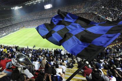 Aspecto del estadio de San Siro para celebrar el triunfo del Inter