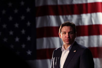 Ron DeSantis, el 13 de enero en Council Bluffs (Estado de Iowa).