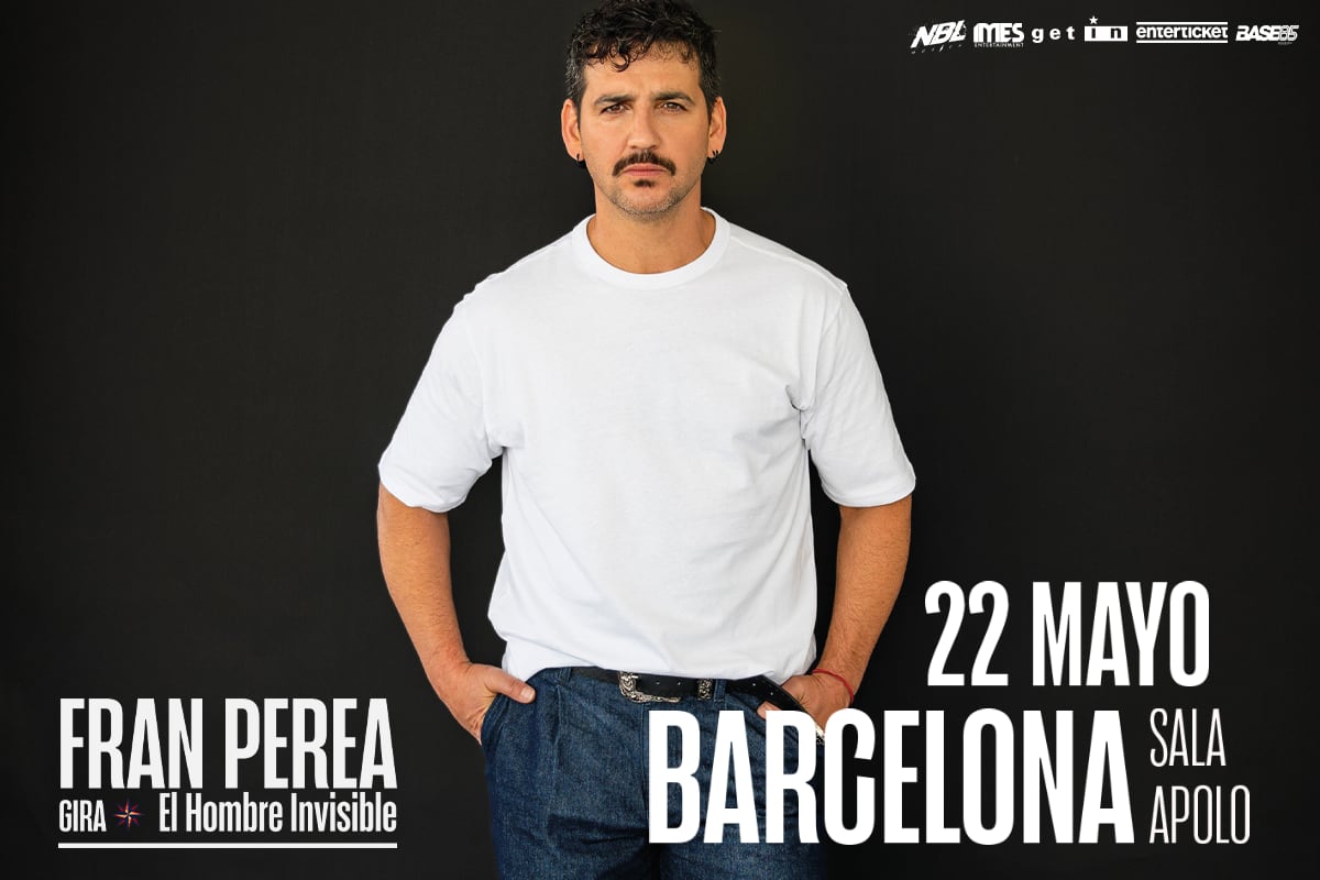 Cartel promocional del concierto de Fran Perea en la Sala Apolo de Barcelona.
