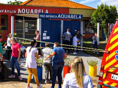 Jovem invadiu a escola Pró-Infância Aquarela e matou 5 pessoas, sendo 3 crianças e duas funcionárias, nesta terça-feira.