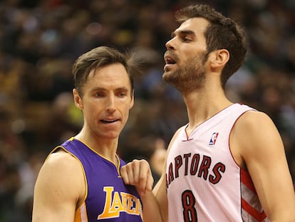 Calderón y Nash, en un Lakers-Raptors.
