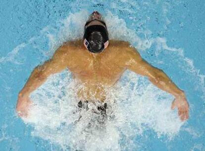 Michael Phelps, durante su última carrera en los Juegos de Pekín.