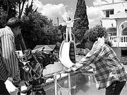 Un momento del rodaje de la película en Marbella.