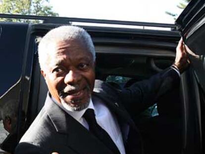 El secretario general de la ONU, Kofi Annan, ayer, en Addis Abeba (Etiopía).