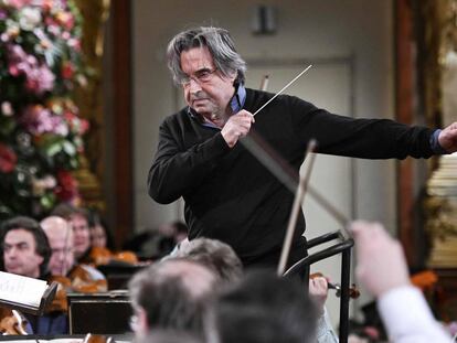 Riccardo Muti, en los ensayos hoy del Concierto de A&ntilde;o Nuevo en Viena.