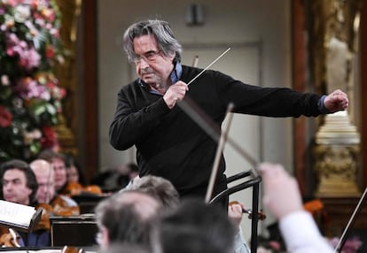 Riccardo Muti, en los ensayos hoy del Concierto de A&ntilde;o Nuevo en Viena.