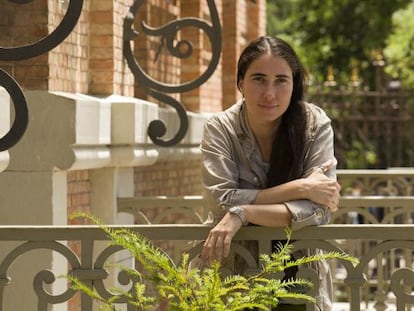 Yoani Sánchez, na quarta passada, em Madri.