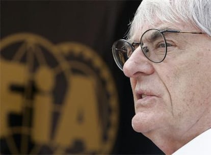 Bernie Ecclestone, en el 'paddock' de Mónaco