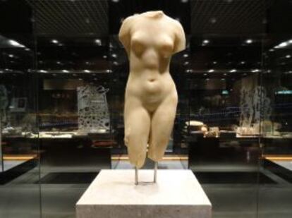 La 'Venus de Badalona', una de las joyas que se pueden ver en el museo de los restos de Baetulo.
