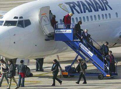 Un avión de la compañía Ryanair
