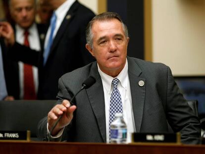 El congresista republicano Trent Franks, este jueves en el Congreso