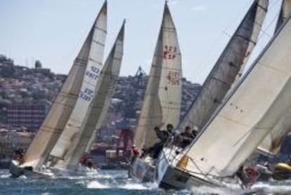 Barcos durante la competici&oacute;n del a&ntilde;o pasado.