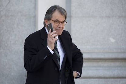 Artur Mas, el pasado 27 de febrero en el Tribunal Supremo.