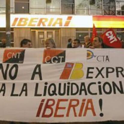 Manifestación de pilotos de Iberia