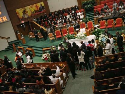 Funeral per Freddie Gray, que va morir sota custòdia policial, a Baltimore.