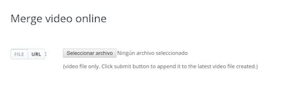Podemos Unir vídeos físicos del ordenador o desde una dirección web
