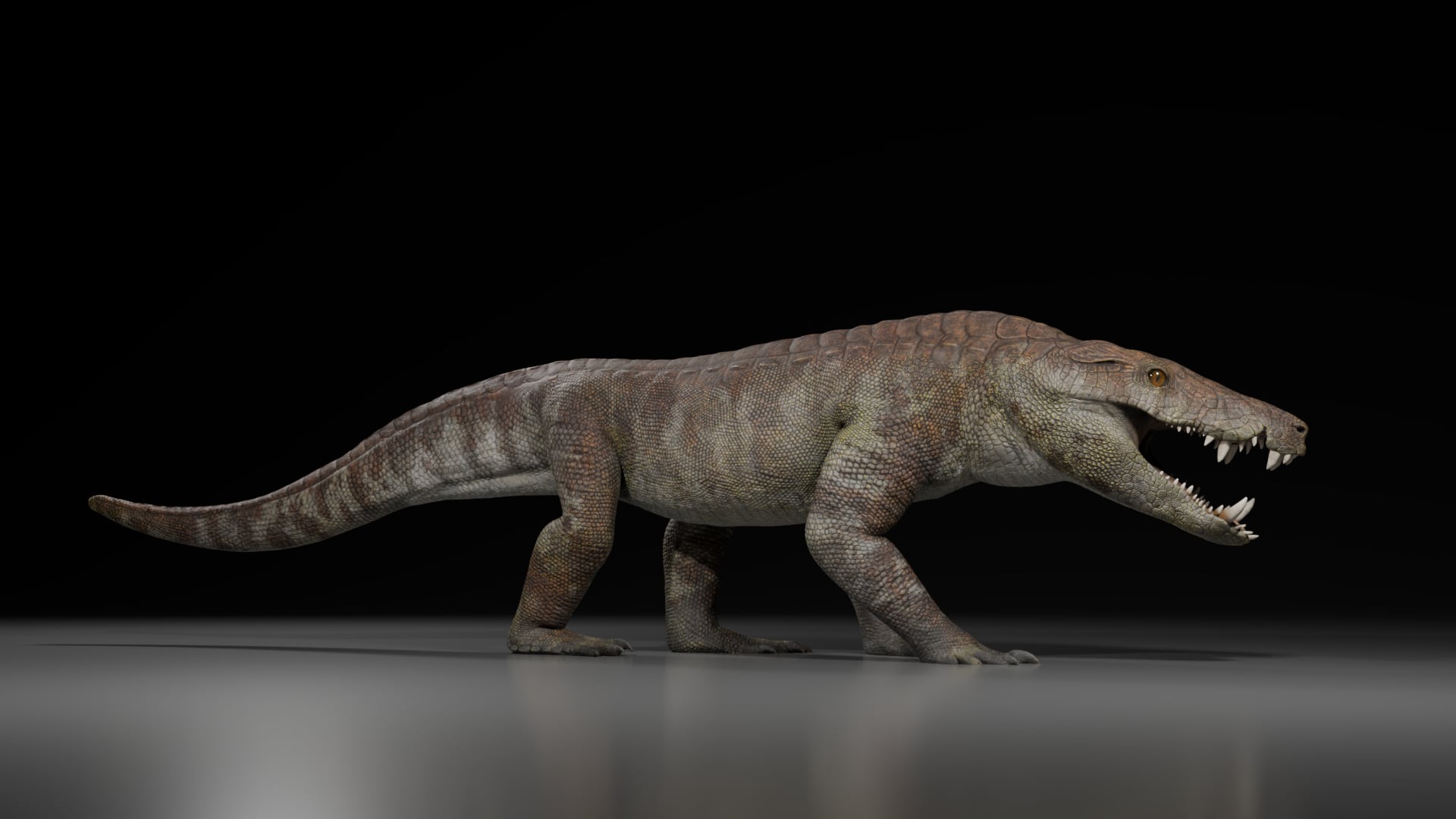 Reconstrucción digital de cómo se vería un ejemplar de 'Kostensuchus atrox' de tres metros de largo.