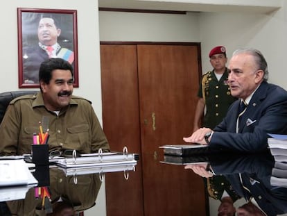 Nicolás Maduro con Gustavo Cisneros, presidente de Venevisión.