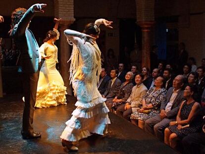 Actuaci&oacute;n en el museo del Baile Flamenco de Cristina Hoyos, en Sevilla. 