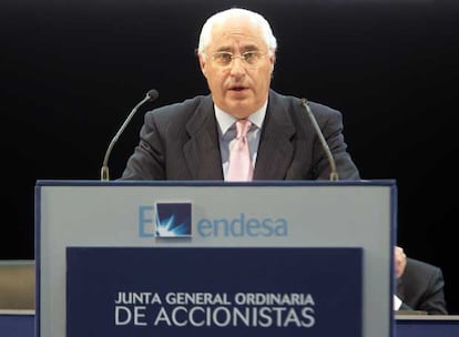 Rafael Miranda, consejero delegado de Endesa, en la junta general de accionistas de 2006.