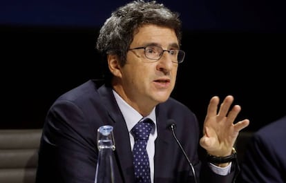 Jorge Sicilia, Economista Jefe del Grupo BBVA, durante la presentación del informe