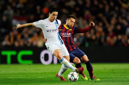 Jordi Alba con Nasri